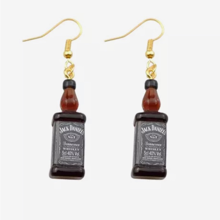 Trendy Jack Daniels Bottle Earrings